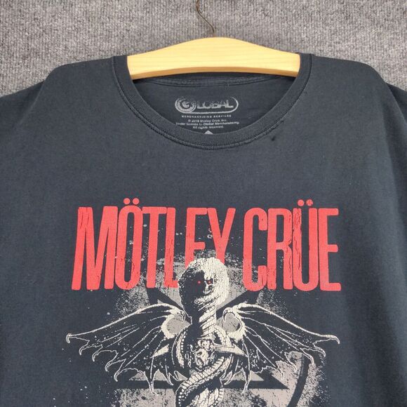 Motley Crue T Shirt Size L Dr. Feelgood Graphic Logo 2019 Global Distressed - Picture 6 of 15
